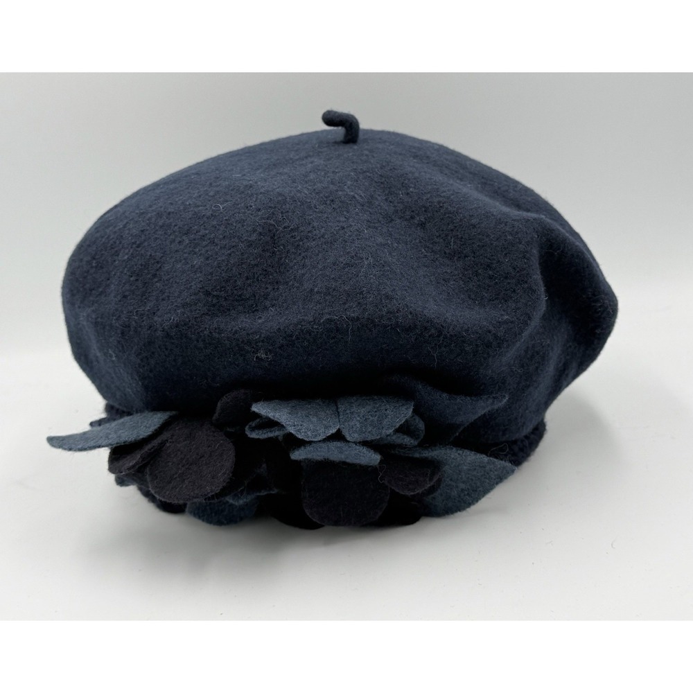 Forbusite French Beret 100% Wool Floral Dress Beanie Winter Hat Classic NWT